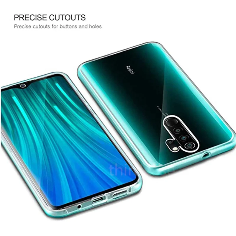 Двойной противоударный силиконовый чехол для Redmi Note 8 Pro 2021 Xiaomi 8A 360 корпус с полным