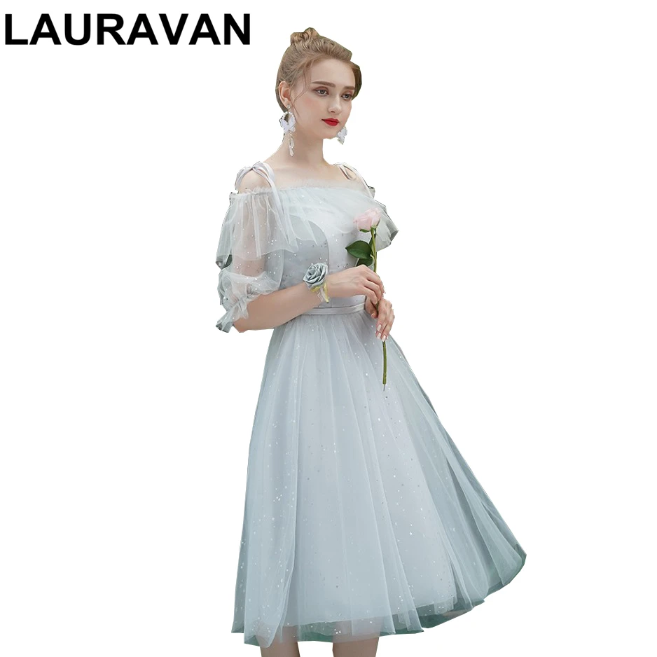 Женское короткое вечернее платье серое бальное платье-корсет для подростков и