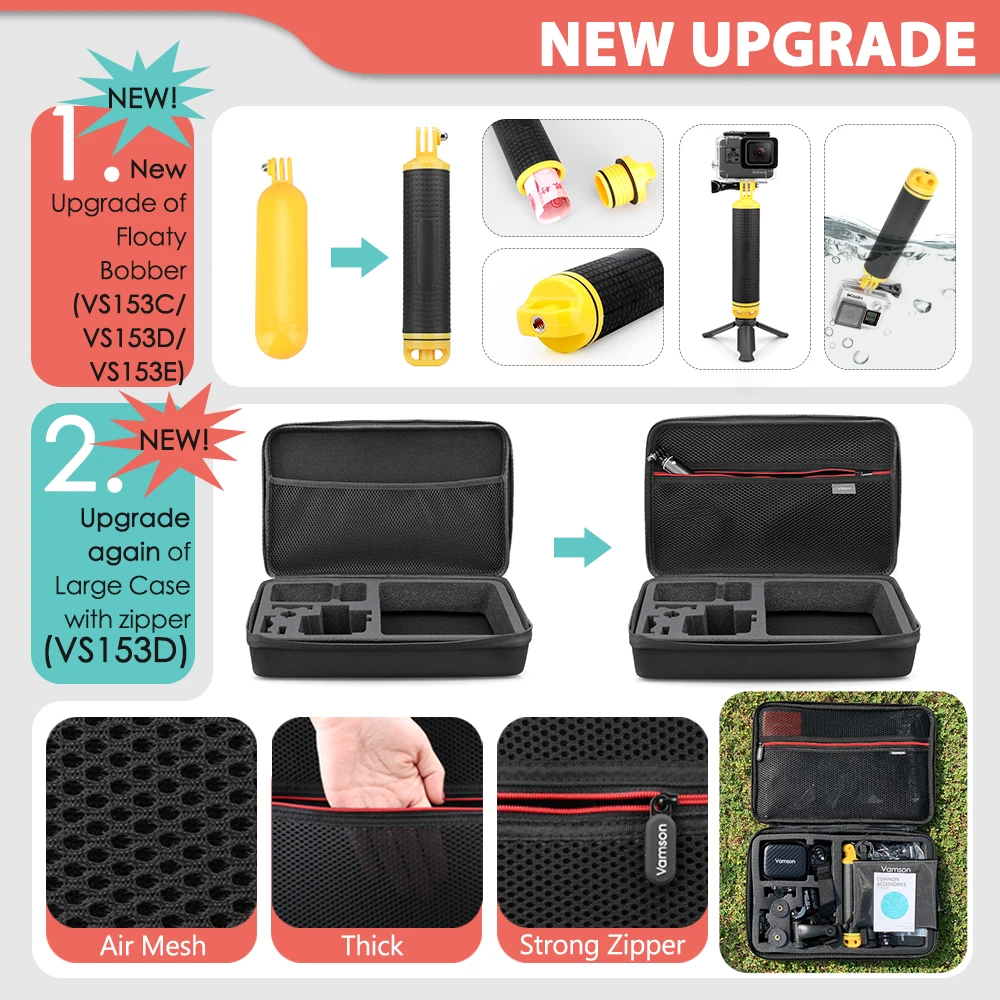 Аксессуары Vamson для GoPro Hero 9 8 7 6 нагрудный ремень мотоцикла зажим коллекция коробка
