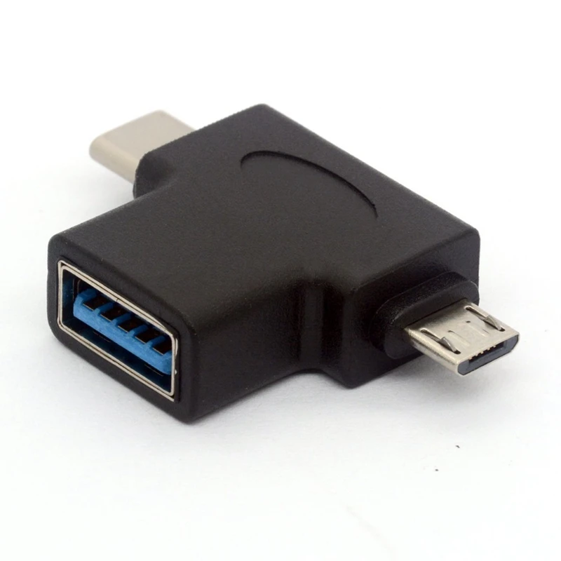 USB 3 0 гнездо к Micro-USB 5 Pin папа и Тип C (USB C) разъем адаптера 2 в 1 T Форма OTG конвертер |
