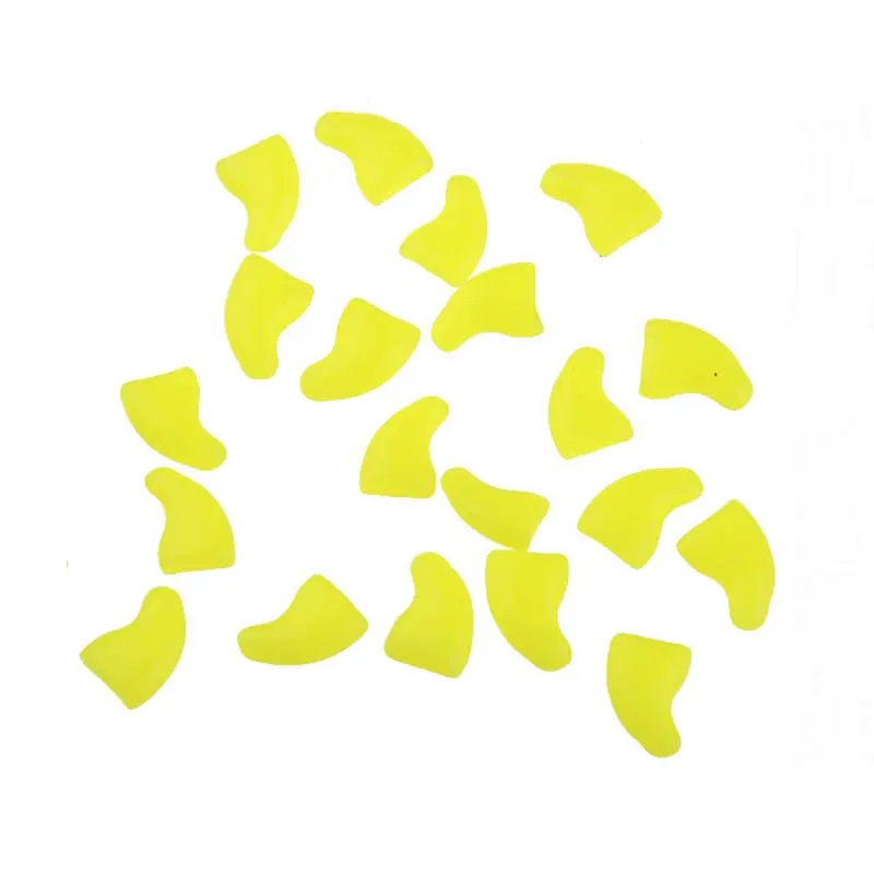 Lemon yellow Обувь с принтом «кошачий коготь» Популярные Товары для кошек высокое качество кошка ногтей крышки накладных когтей для домашних питомцев протектор с использованием такого клея, мягкие силиконовые кошка покрытие для ногтей 20 шт./компл - Цвет: Lemon yellow