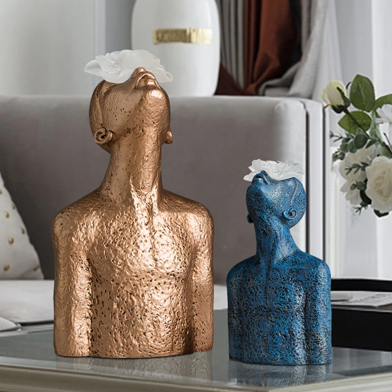 Простая Роскошная портретная скульптура из смолы украшение для дома гостиной