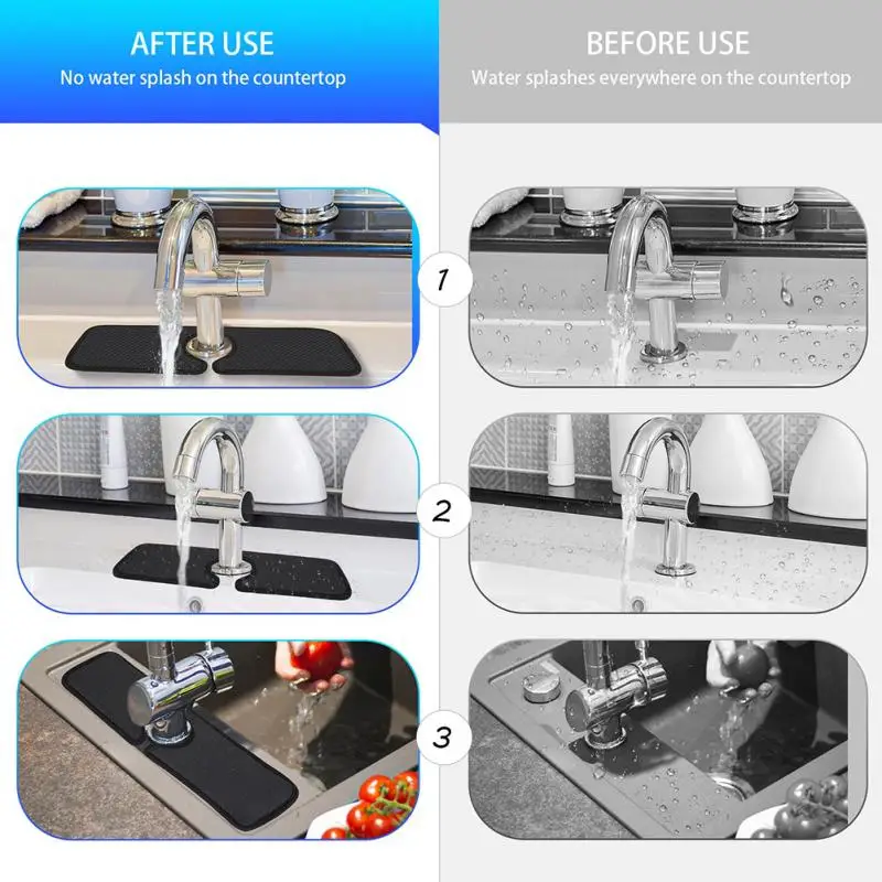 Впитывающий Коврик для кухонного смесителя брызгозащитная накладка из