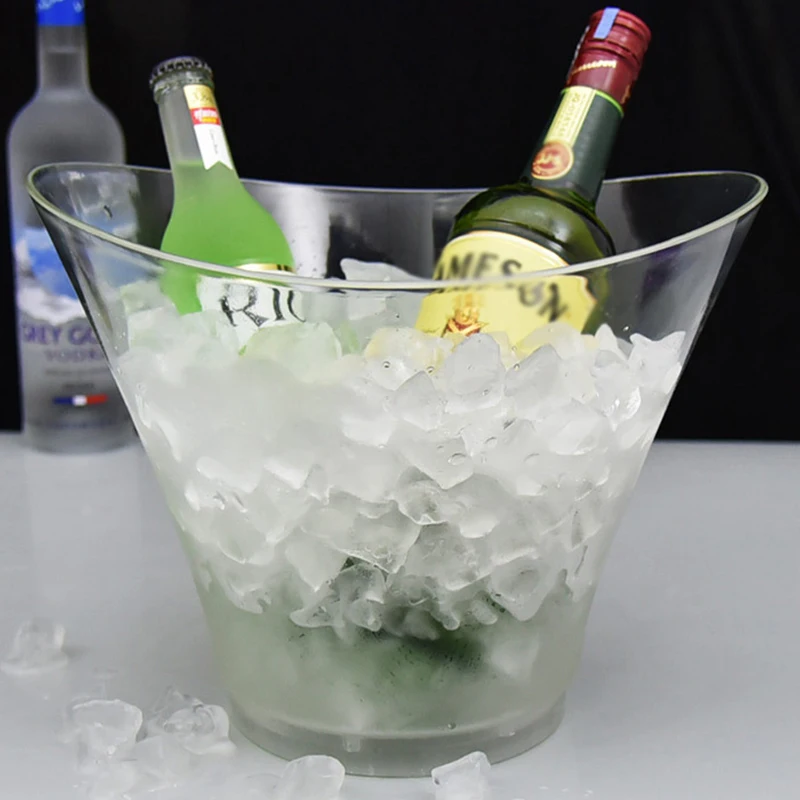 

Водонепроницаемый пластиковый разноцветный светодиодный охладитель для вина, 6 л