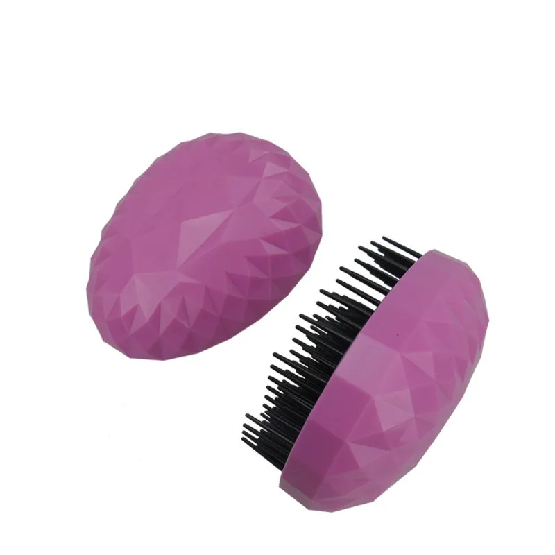 Diamond Egg-Shaped Portable Plastic Massage Comb Anti-Static Wet and Dry Makeup Tool Shunfa | Combs