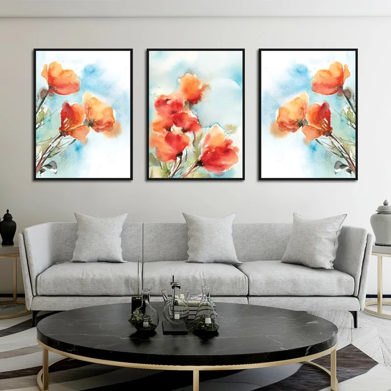 Украшение дома настенная живопись цветы холст масло рисунок китайские монохромы