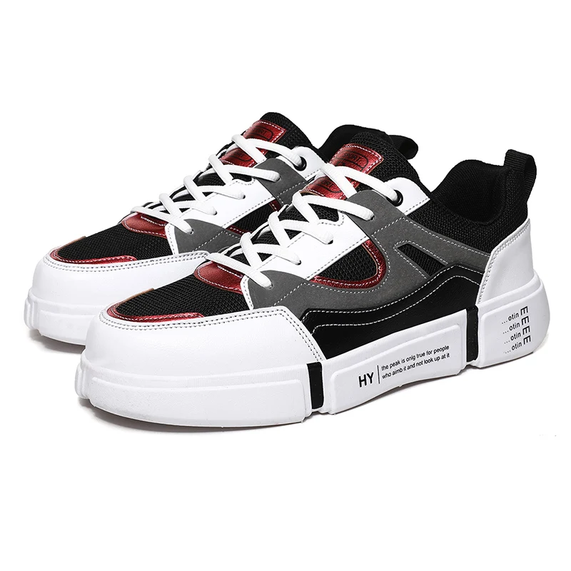 

Spring Autumn Men Casual Flat Shoes Fashion New Platform Sport Shoes Style Mesh Breathable Sneakers Mixed Color White Boy Shoes