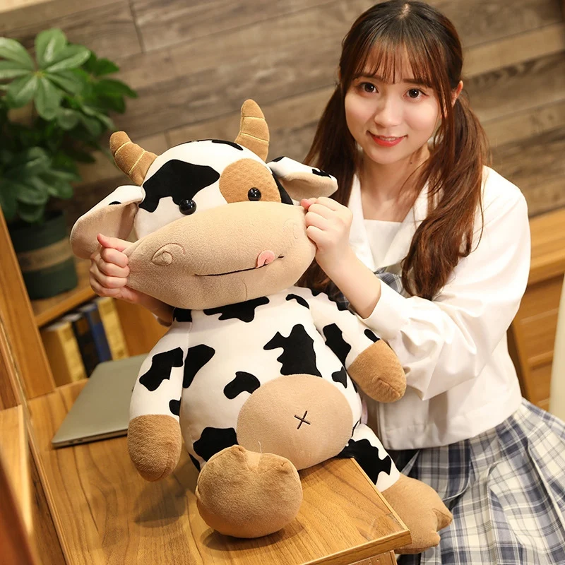 

Big Size Cute Animal Cartoon Cows Plush Toy Cattle Comfortable Soft Stuffed Baby Room Decor Birthday Christmas Gift