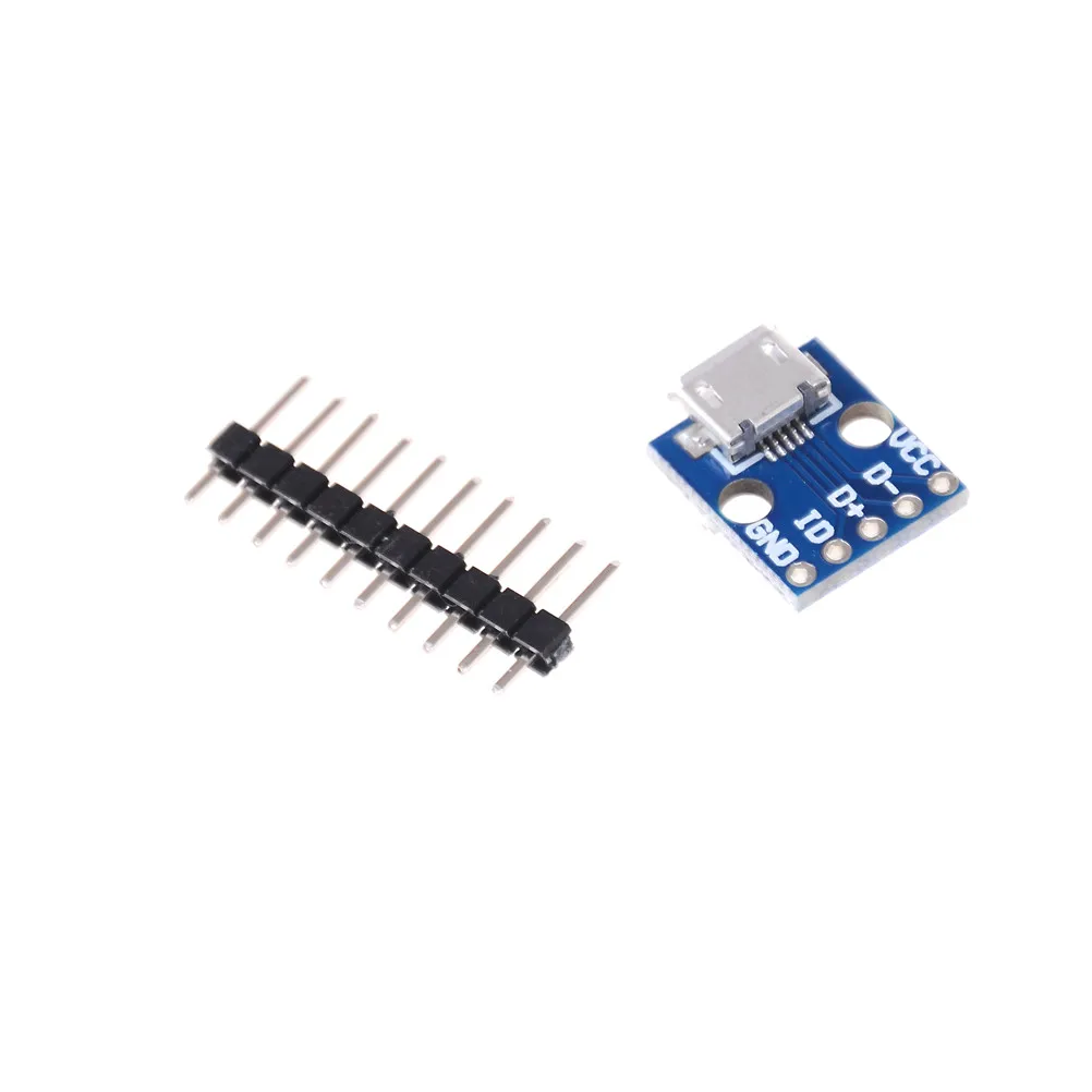 

5Pcs Female MICRO USB To DIP Adapter Board + 5Pcs 5-Pin Pinboard 2.54mm Micro USB Type
