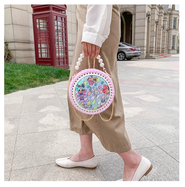 

Crossbody Bags For Women Leather Handbags Mini Circular Fashion Brand Women Bags Designer Chain Round Shoulder Messenger Bag