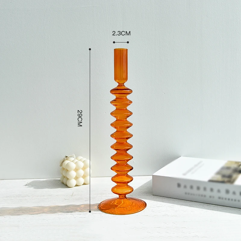 

Candlestick Glass Candle holder Stick Holders Taper Candlesticks Table Centerpieces Home Party Wedding Decoration