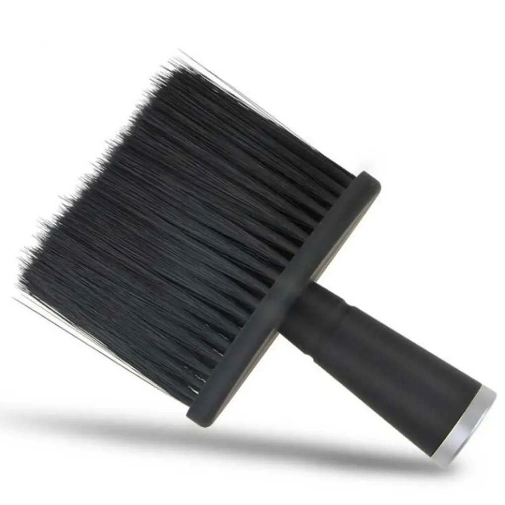 

Broken Hair Sweep Brush Neck Nylon Soft Hair Brush Hairdressing Cleaning Tool for Hair Salon Home Black