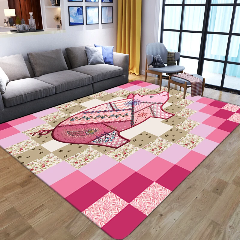 Мультяшный детский 3D коврики с принтом для гостиной спальни мягкие фланелевые