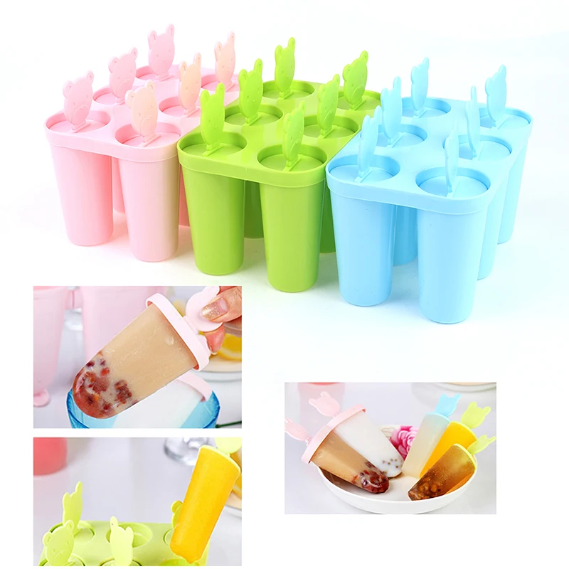 

6pc Ice Lolly Cream Maker Mould DIY Frozen Yoghurt Jelly Popsicle Mold IceboxHot Hot