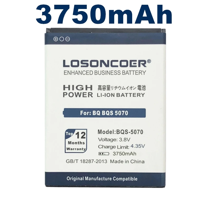 LOSONCOER BQS-5070 Magic 3750mAh аккумулятор для BQ BQS 5070 BQS5070 Magic Nous NS 5004 высококачественные Аккумуляторы для телефонов