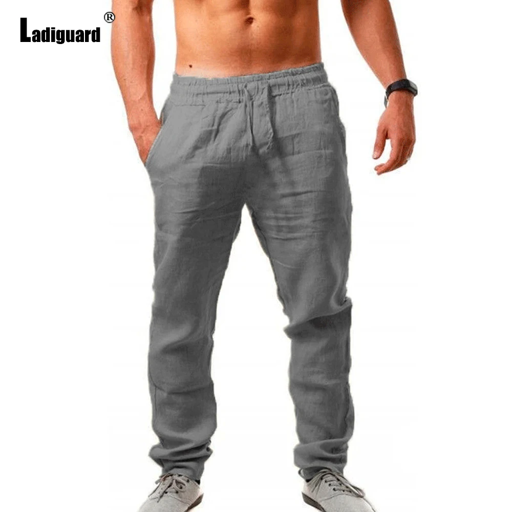 Men Casual Linen Pants Drawstring Loose Pocket Design Trouser Fashion Streetwear Plus Size 3xl Mens Fashion Hip Hop Sweatpants