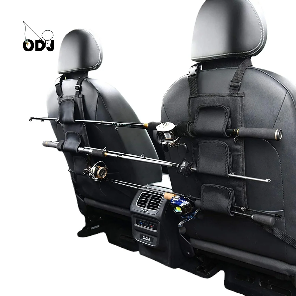 

A High Quality Car Seat Fishing Rod Rack Set Car Fishing Rod Rack Velcro Strap Adjustable Car Fishing Rod Rack Car Fixing Belt