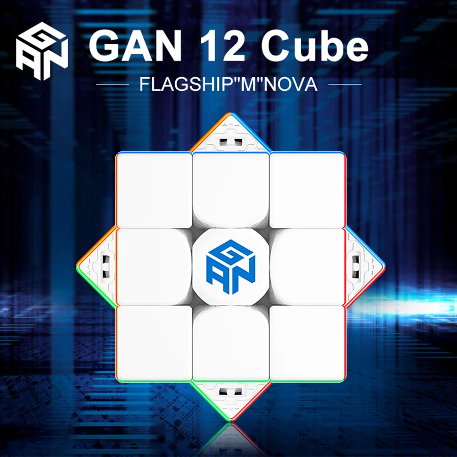 Cubo magn&eacute;tico GAN 12 Leap Pro M Maglev, 3x3x3, insignia M NOVA GAN12 M Pro, juguetes educativos profesionales, juego Cubo-0