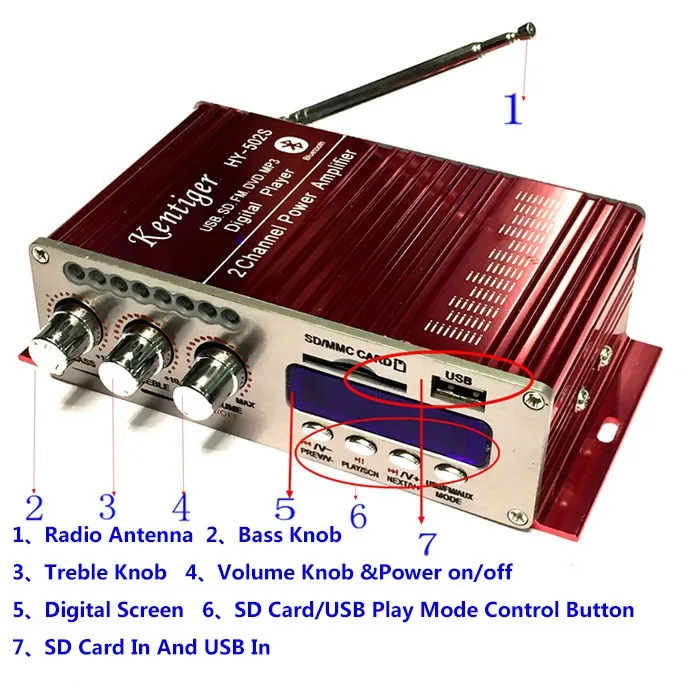 Адаптер питания KENTIGER HY-502S 40 Вт для USB/SD-карт | Электроника