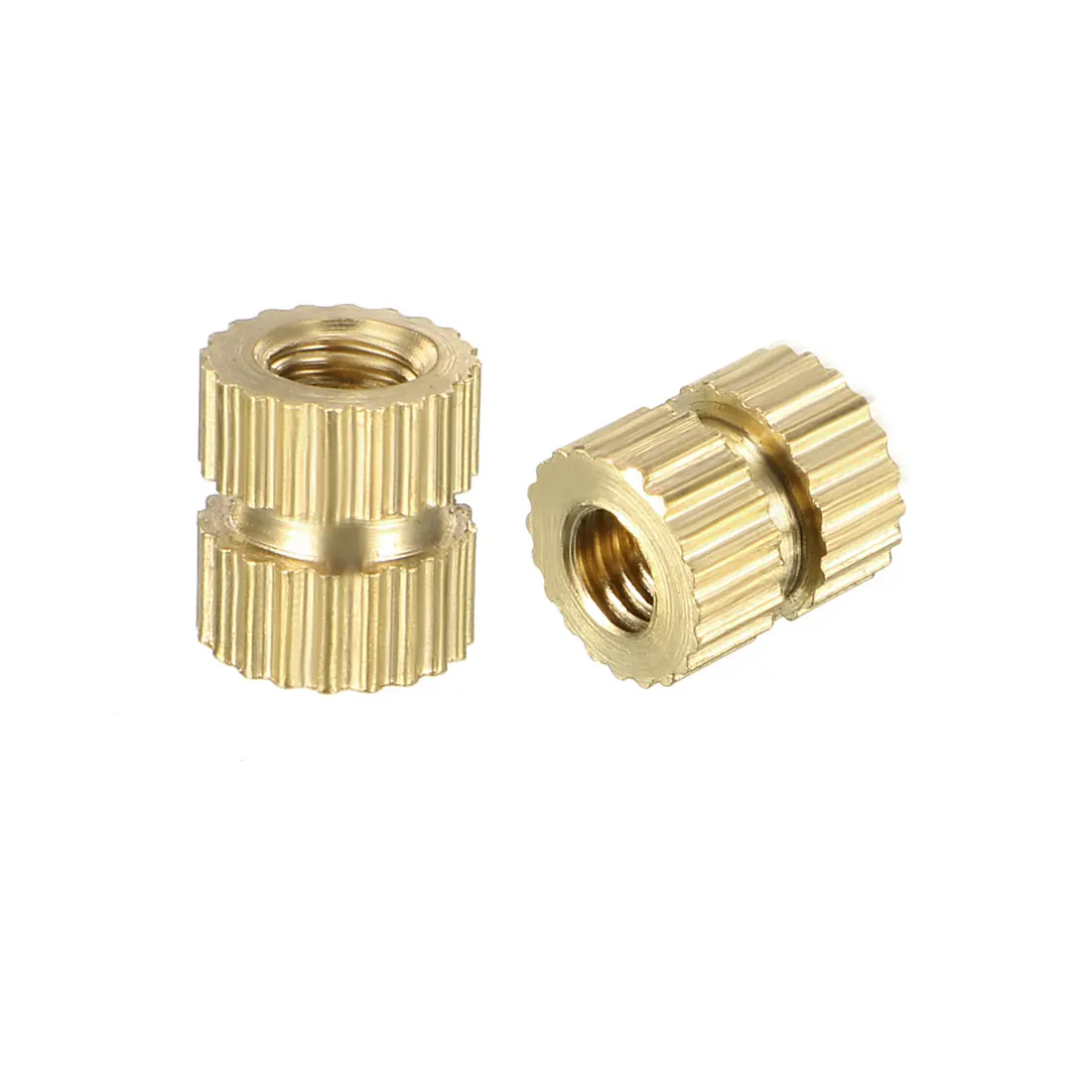 

Female Thread Brass Knurled Threaded Insert Embedment Nuts, 20 Pcs M3 x 6mm x 5mm 20pcs