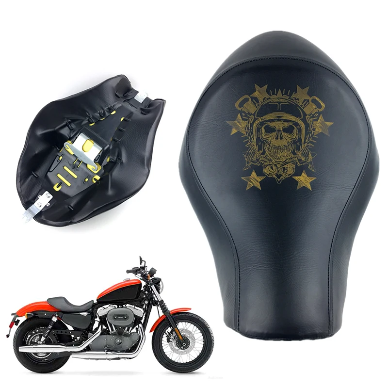 Классическое мотоциклетное кожаное седло в стиле ретро для соло низкое переднее