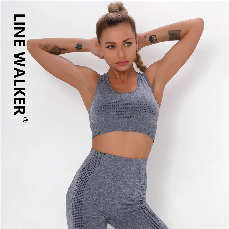 Женский спортивный бюстгальтер привлекательный сетчатый топ с эффектом пуш ап