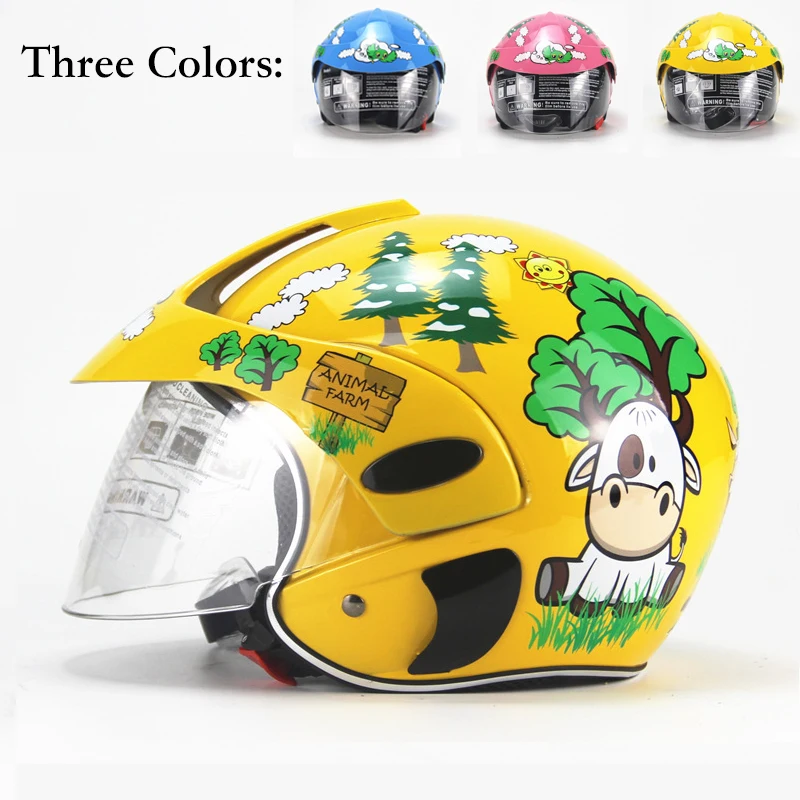 

2~7 Years Old Kids Cartoon Animal Motorcycle Helmet For Children Bike Cycling Outdoor Sports Boys Girls Unisex Four Seasons