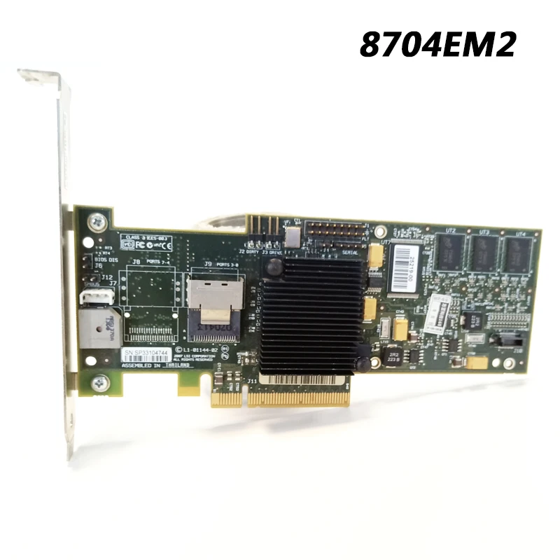 

8-портовая плата PCI-E SAS 8704EM2 с поддержкой RAID0 1 128 Мб, используйте LSI MegaRAID
