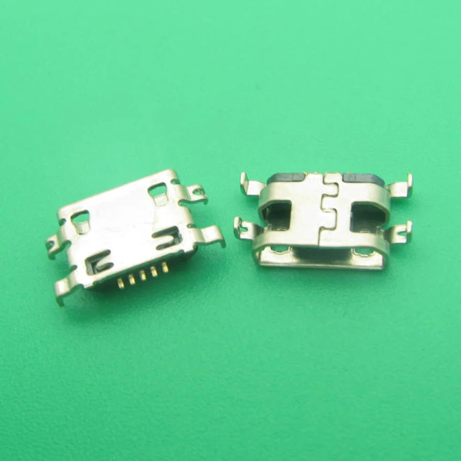 50 шт. мини разъем для подключения Micro USB к порту питания зарядной док станции Alcatel