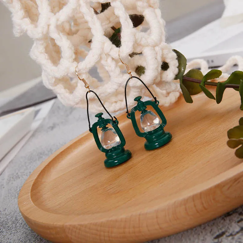 Серьги-капельки с керосиновой лампой Женские винтажные серьги-подвески