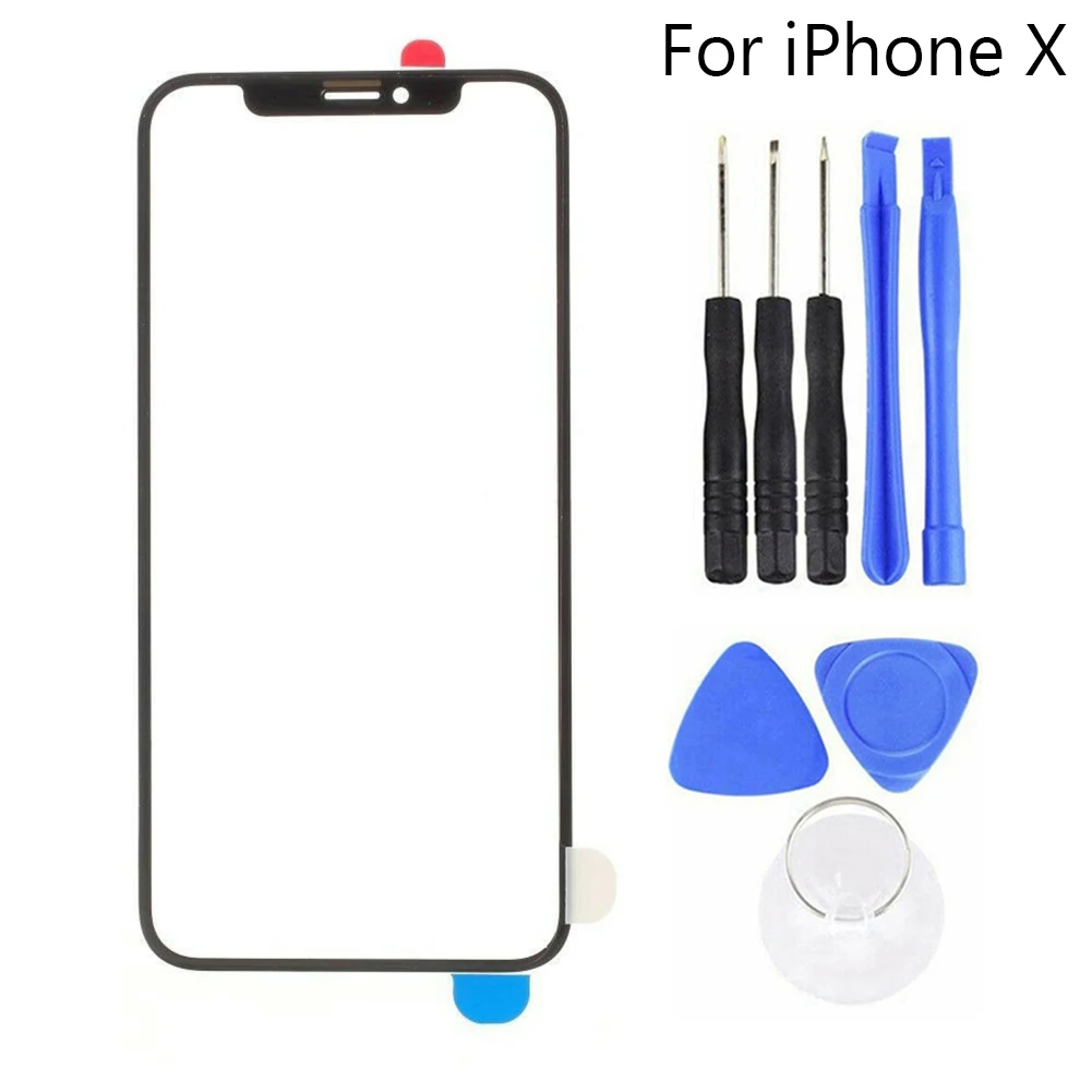 Для iPhone X XR XS 11 Pro Max сменный экран Переднее стекло комплект для ремонта Черный с