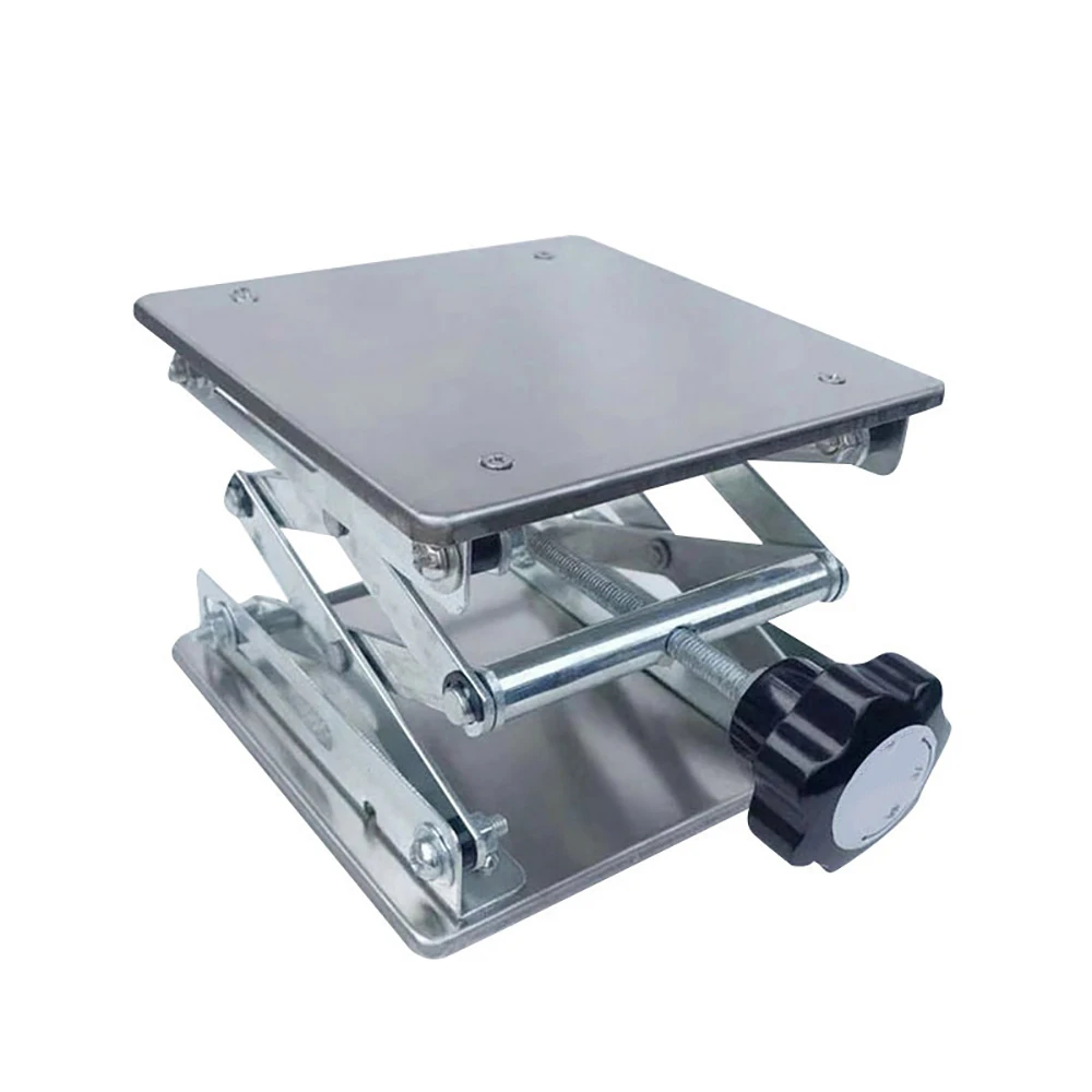 

10 X 10cm Stainless Steel Lift Table Folding Woodworking Engraving Lab Lifting Stand Rack Lift Platform