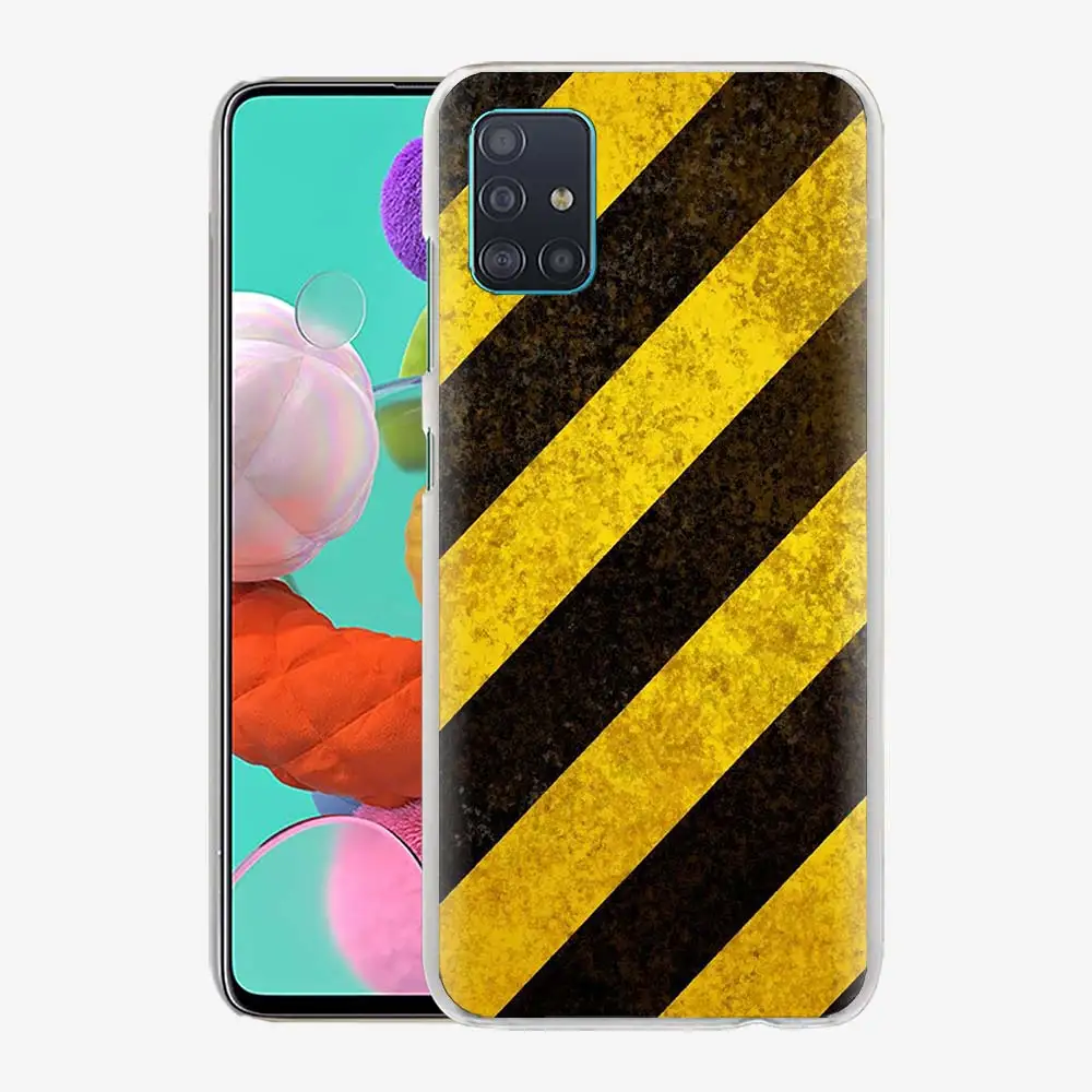 

Phone Case for Samsung Galaxy A51 A71 A50 A21s A31 A20e A10 A70 A30 A40 A41 Hard Original Cover Luxury off street Card Stripes