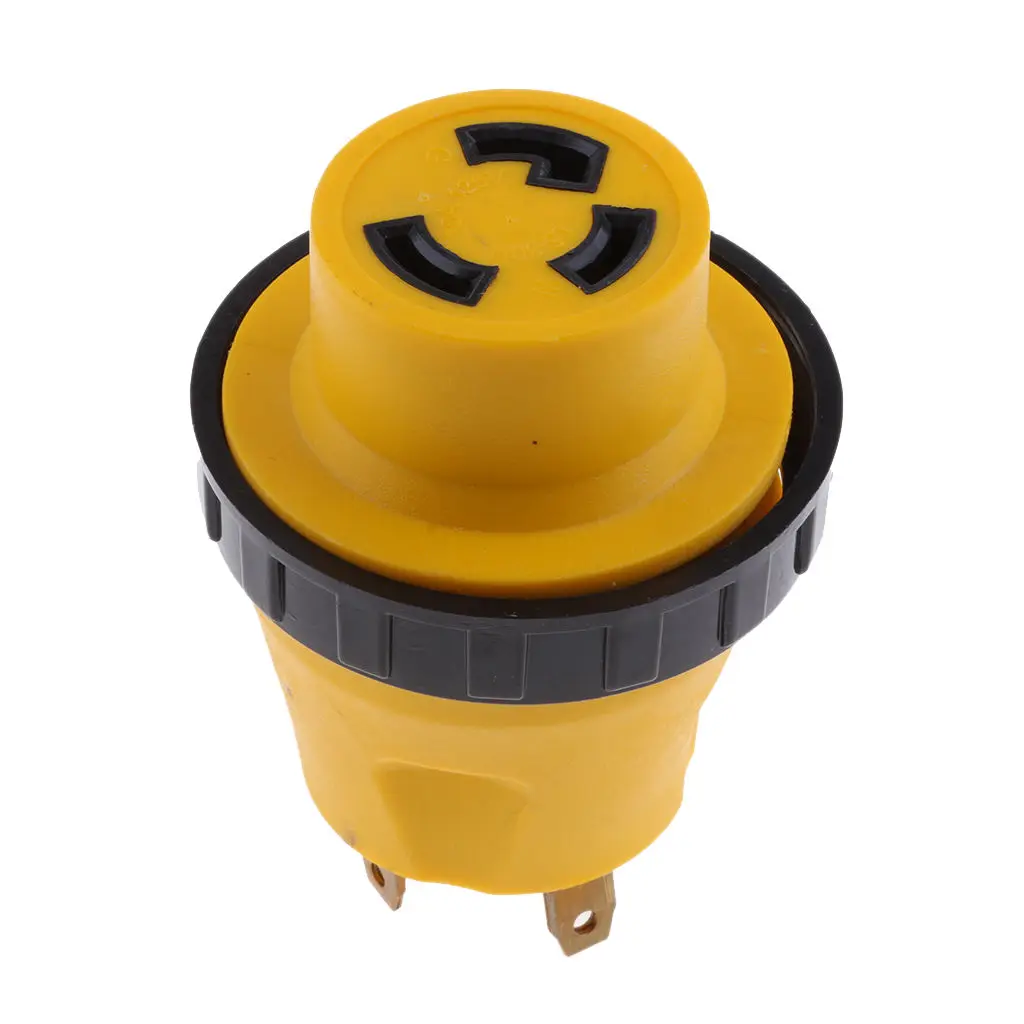 

RV Generator Power Adapter 3-Prong Male Plug Adapter L5-30 Male to 30A TT30R