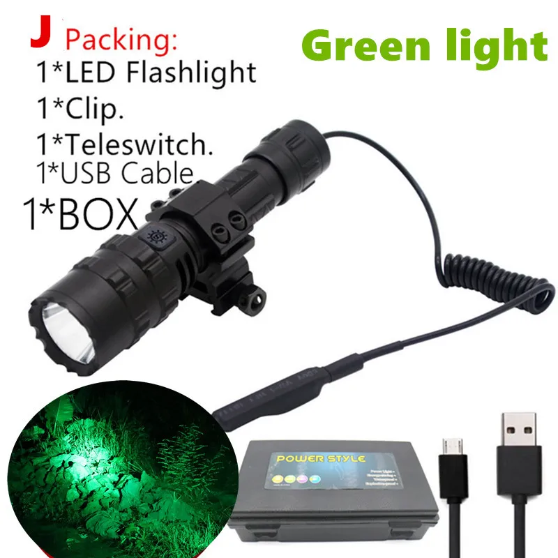 J Packing 3 стиля лампы Открытый Охота XML-L2 светодиодный фонарик для рыбалки портативный тактический фонарик - Испускаемый цвет: J Packing