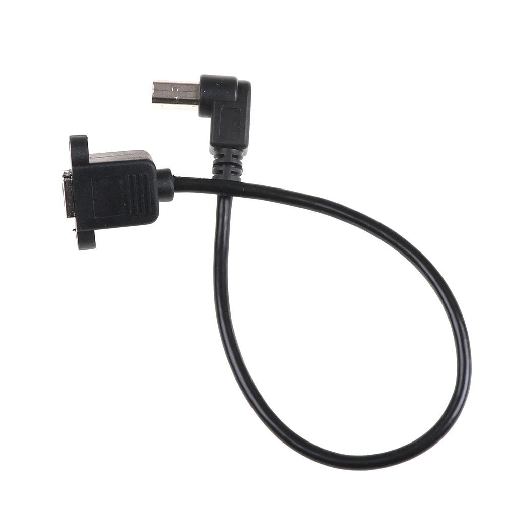 USB2.0 B Female To Male Panel Mount Printer 90 Degree Right Angle Cable Lead 30cm Black Extension | Электроника
