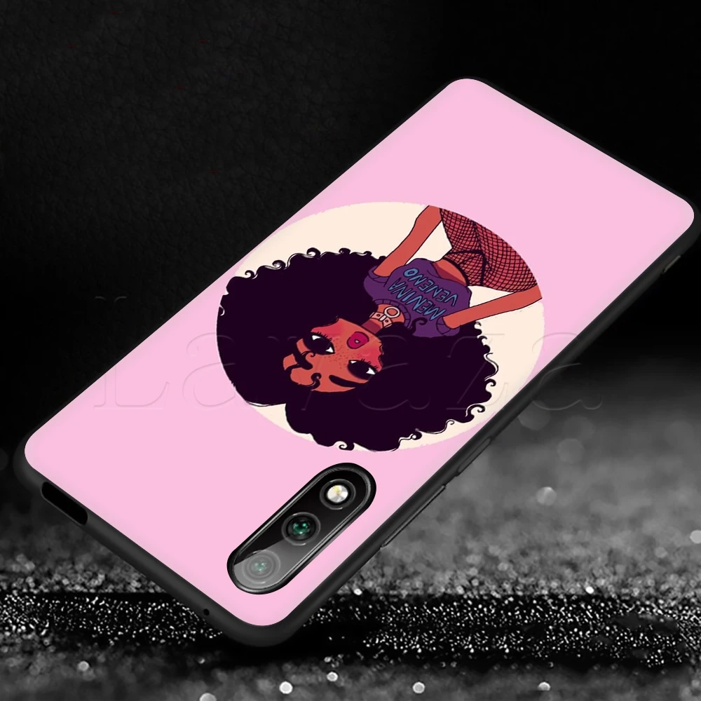 Мягкий силиконовый чехол Lavaza Melanin Poppin Black Queen для Honor Note 6A 7A 7X 8A 8X 8C 9 9X 10 20 20S 9A 10X Y6P Pro