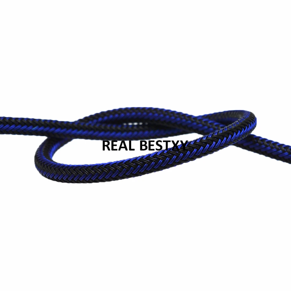 REAL BESTXY 5m/lot 6mm black blue braided stainless steel strings cords for bracelet making jewelry diy findings | Украшения и