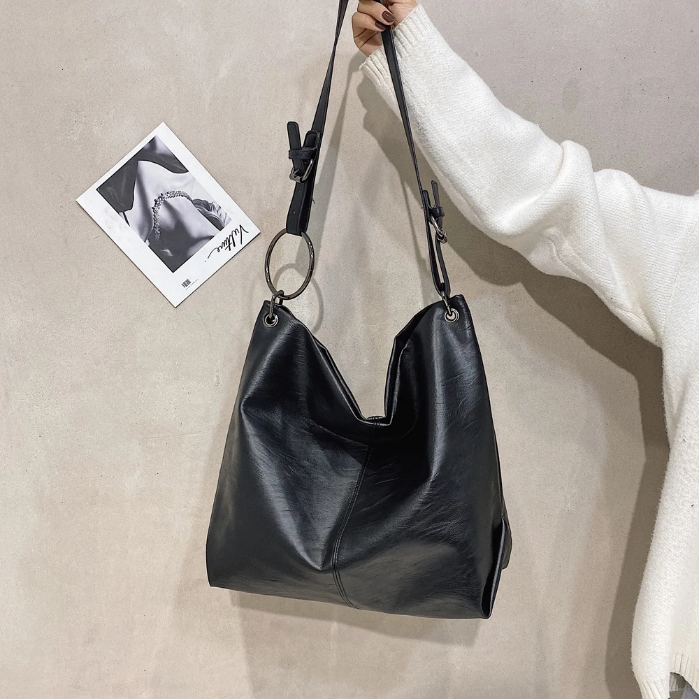 

Женская сумка-тоут из искусственной кожи, большая сумка через плечо, 2021