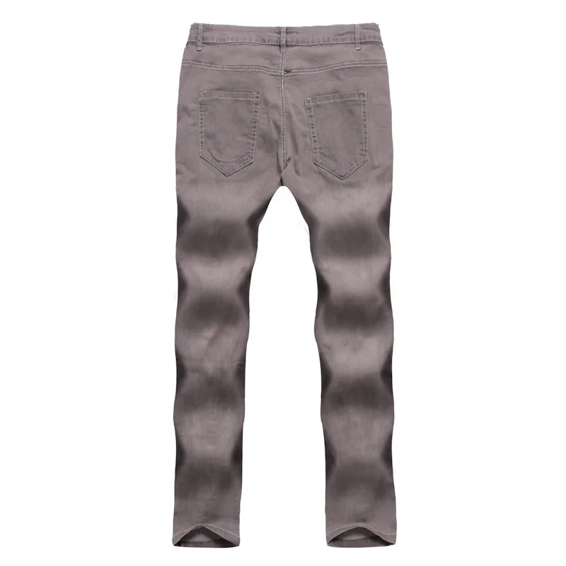 Модные Винтаж уличные джинсы облегающие рваные порванные штаны мужские в стиле