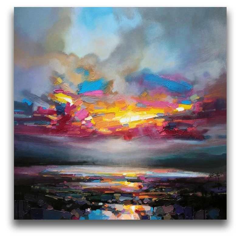Ручная роспись Абстрактная живопись Большой оригинальный абстрактный красочный
