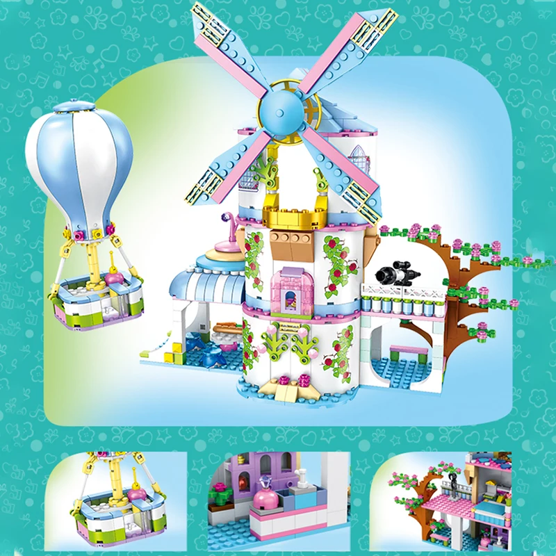 Creator Ideas Princess Castle Dessert Dream Villa House Building Blocks City Windmill Bricks Toys Girls Christmas Gift | Игрушки и хобби