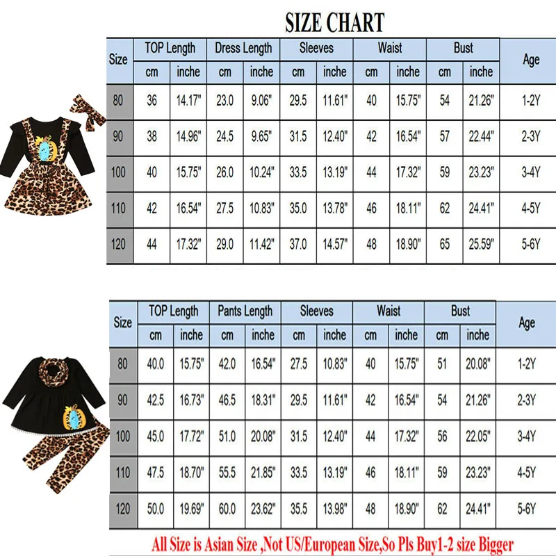 3 шт. футболка с длинным рукавом и юбка леопардовым принтом|Комплекты одежды для