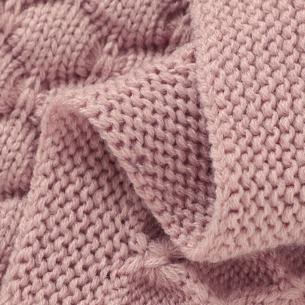 

Baby Blankets Knitted High Quality Newborn Bebes Swaddle Wrap Monthly Blankets Solid 100*36cm Toddler & Infantil Sleeping Covers