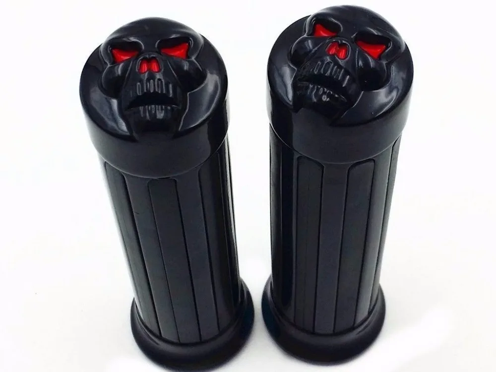 

Skull Handgrip Grips 1" Handlebar For Honda VTX 1300 VTX1800 Retro Motorcycle Custom