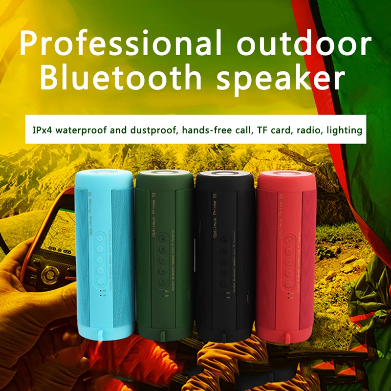 

Водонепроницаемы переносной динамик мини Bluetooth музыкальный бас-динамик сабвуфер наружный беспроводной громкоговоритель FM-радио