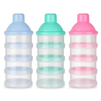 portable newborn baby milk powder dispenser travel kids baby feeding 4 layers milk powder dispenser bottle storage container