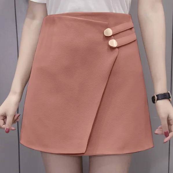 Необычная тонкая женская мини юбка 2020 новая линия с высокой талией Элегантные