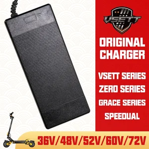 original charger for vsett 8 8 9 9 10 speedual zero 9 10 8x 10x 11x electric scooter 48v 52v 60v 72v gx16 3 pin eu us aus uk free global shipping