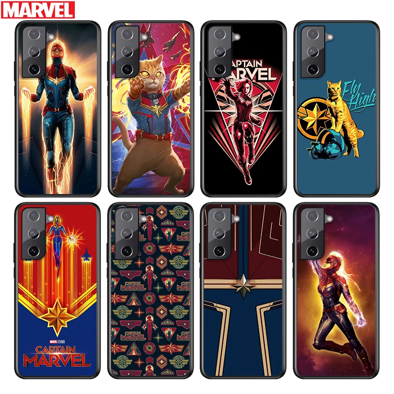 

Avengers Captain Marvel For Samsung Galaxy S21 S20 FE S10e S10 S9 S8 S7 S6 Ultra Plus Lite 5G Edge Black Soft Phone Case